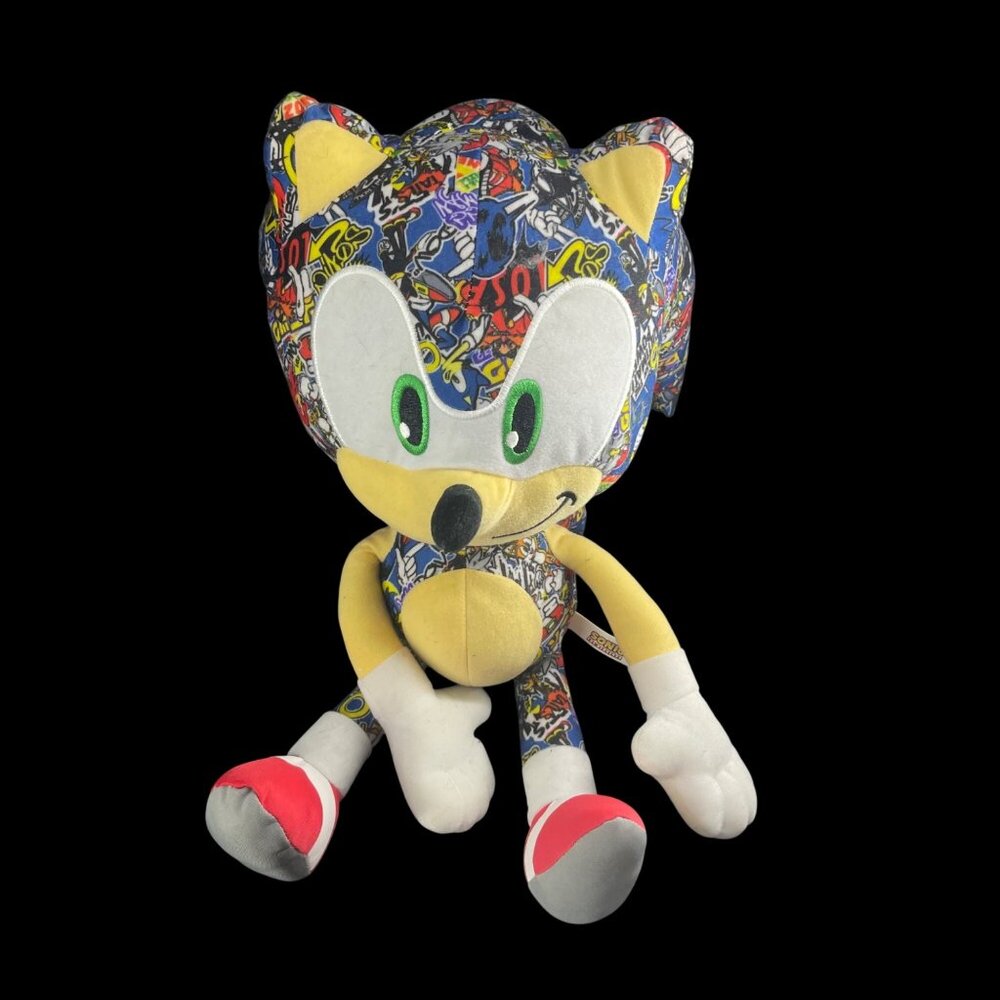 Sonic The Hedgehog Plush Toy 17" Comic Print Design By Toy Factory
